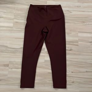 Purple (dark mauve) cropped leggings